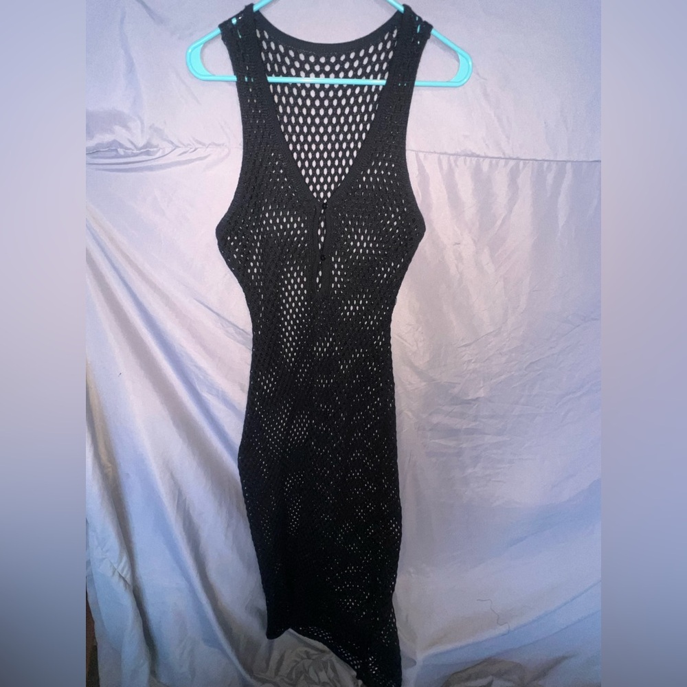 Cupshe Black Knit Coverup Dress Size L
